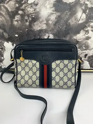 Pre-owned GUCCI canvas Crossbody Bags Small Web Crossbody