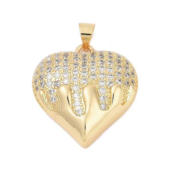Brass Micro Pave Cubic Zirconia Pendants