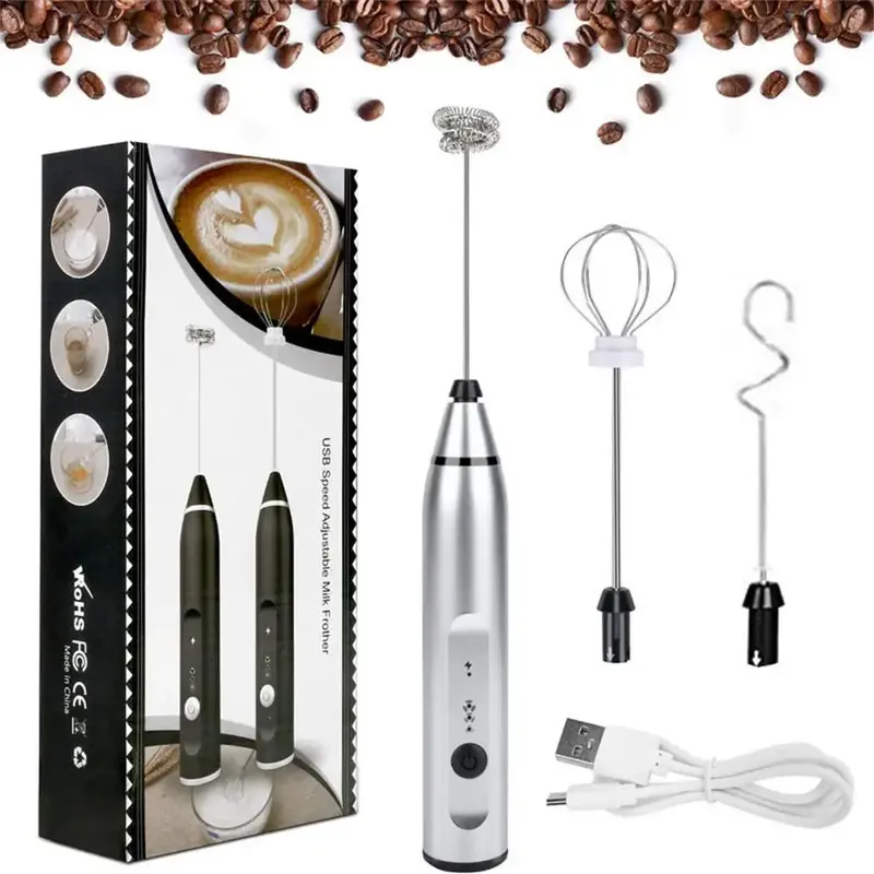 Wireless Electric Milk Frother, Small Kitchen Gadgets, Kitchen Appliances for New Home, Coffee Supplies, USB Charging Handhe...