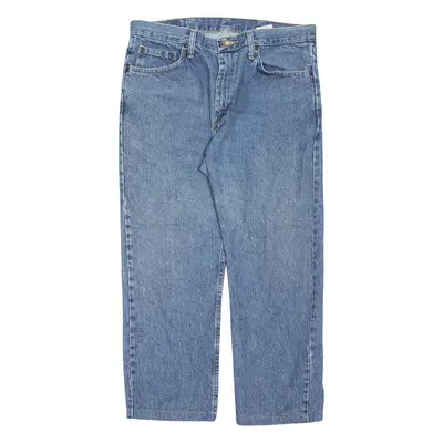 WRANGLER Mens Jeans Blue Regular Straight Stone Wash W34 L29