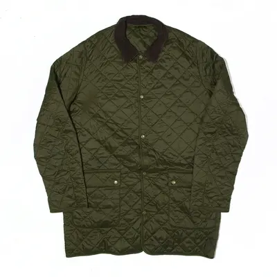 BARBOUR Thurland Quilted Jacket Green Nylon Mens XL