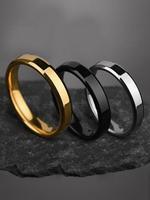 Minimalist Ring, Stainless Steel Ring for Men & Women, Fashion Jewelry for Party, Daily Clothing Decor, Trendy All-match & Ex...