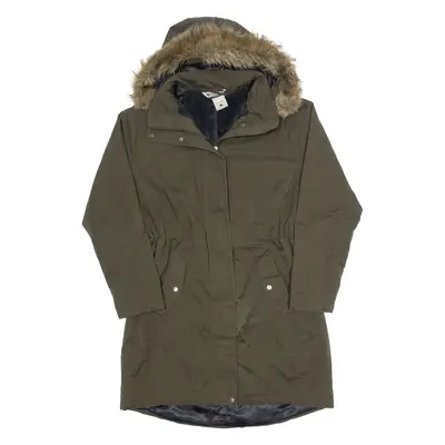 COLUMBIA Womens Parka Jacket Green Hooded L