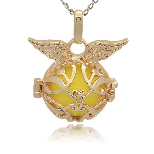 Golden Tone Brass Cage Pendants