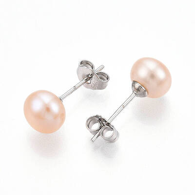 Pearl Ball Stud Earrings