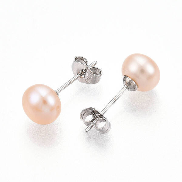 Pearl Ball Stud Earrings
