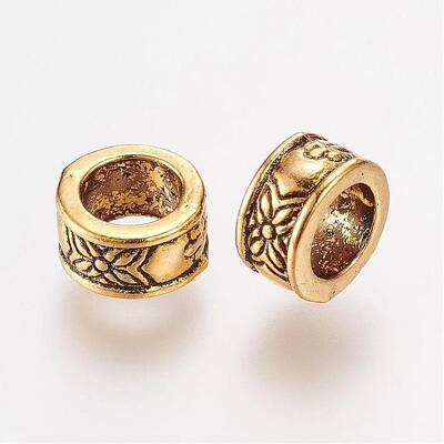 Tibetan Style Alloy European Beads