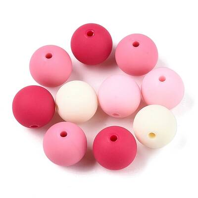 Rubberized Style Imitated Silicone Acrylic Beads