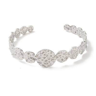 Non-Tarnish 304 Stainless Steel Round Open Cuff Bangles