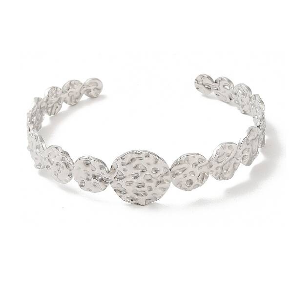 Non-Tarnish 304 Stainless Steel Round Open Cuff Bangles