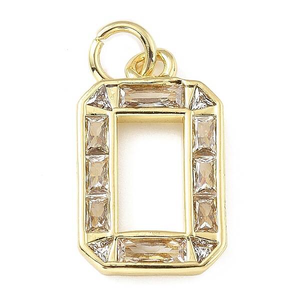Brass Micro Pave Cubic Zirconia Pendants
