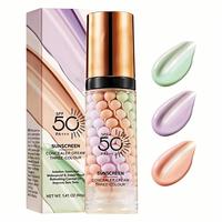 3-in-1 Color Correcting Primer with SPF 50 | Brightening Oil-Control Face Primer | Moisturizing Sunscreen & Makeup Base for S...