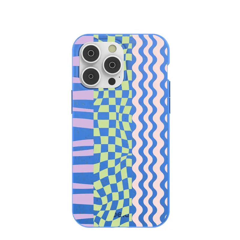 Electric Blue Mixed Up iPhone 14 Pro Max Case