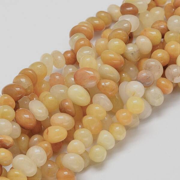 Natural Topaz Jade Gemstone Nuggets Bead Strands