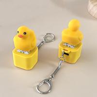 Ducks Quacking Fidget Duck Keychain Rechargeable Quacking Duck Stress Relief with Colorful Lights