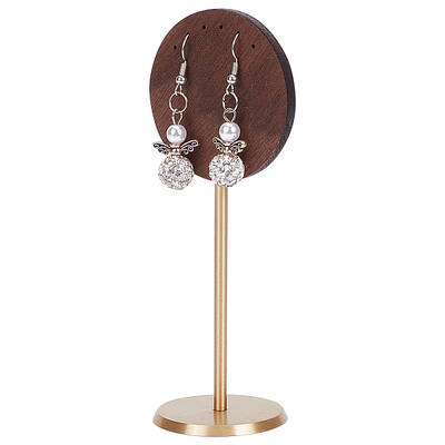 Walnut Wood Earring Display Stand