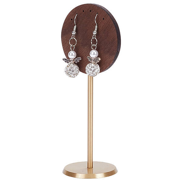 Walnut Wood Earring Display Stand