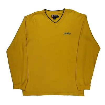 Chaps Ralph Lauren Jumper - XL Yellow Cotton