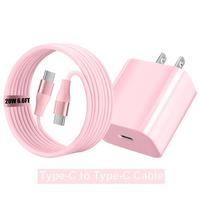 20W Type-C to Type-C Cable + 20W PD QC2.0 Wall Charger for Phone Type-C port, Quick Charger Data Cable Compatible with iPhone...