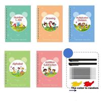 Reusable Magic Writing Practice Copybook, 5 Counts Handwriting Practice Book with 10 Pen Refill & 2 Pen, Tracing Preschool Bo...