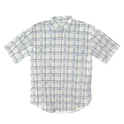 NATURAL ISSUE Shirt Blue Check Short Sleeve Mens M