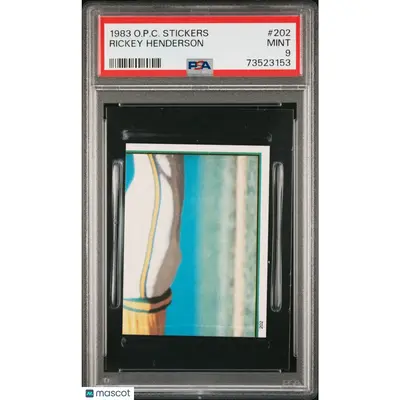Rickey Henderson PSA 1983 O Pee Chee Stickers Baseball #202 9 73523153
