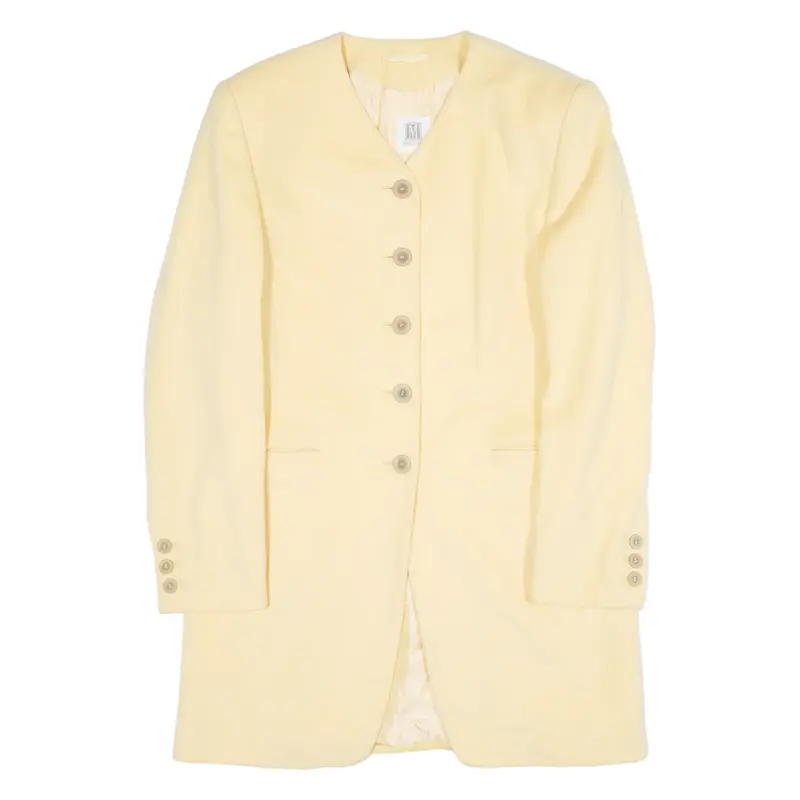 MADELEINE Womens Blazer Coat Yellow Viscose UK 10