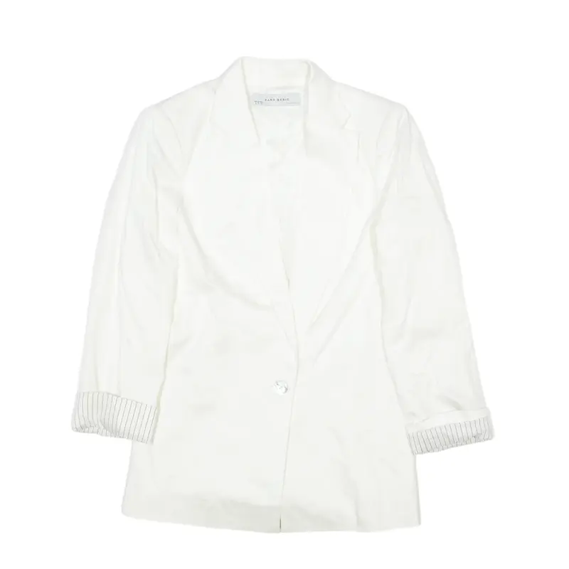 ZARA BASIC Blazer Jacket Cream Womens S