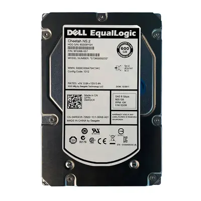 WK0CR-RFB Dell 600GB 10000RPM SAS 6Gb/s 3.5-Inch 16MB Cache Hard Drive