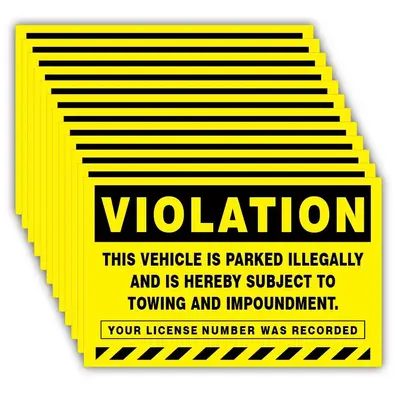 Parking Warning Sticker, Multi-purpose Car Parking Warning Sticker, Self-adhesive Car Warning Sticker, Universal Car Exterior...