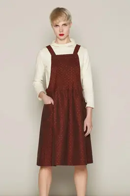 Candy Dress (Burgundy Dots) | size: 4XL