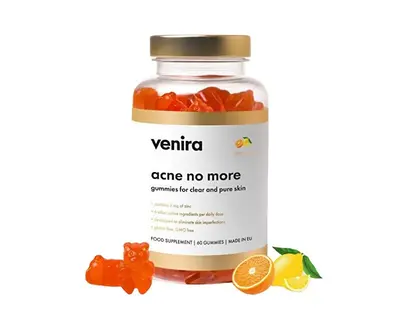 Venira Gummy bears for una clean and fresh skin without acne - citrus 60 pieces