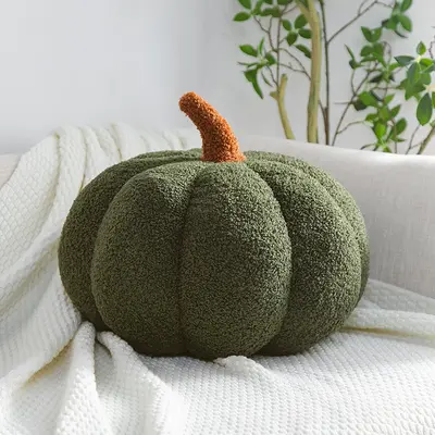 Home Decoration Pumpkin Pillow Ornaments | Color: Dark green | Size: 35cm