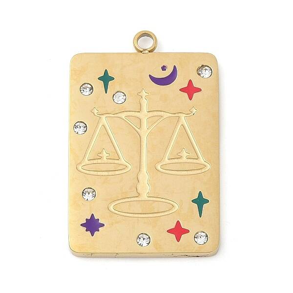 304 Stainless Steel Rhinestones Pendants