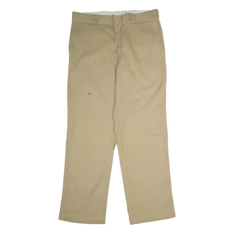 DICKIES 874 Flex Workwear Mens Twill Trousers Beige Classic Straight W36 L32