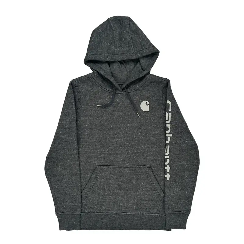 Carhartt Hoodie - Small Grey Cotton Blend | Size: small