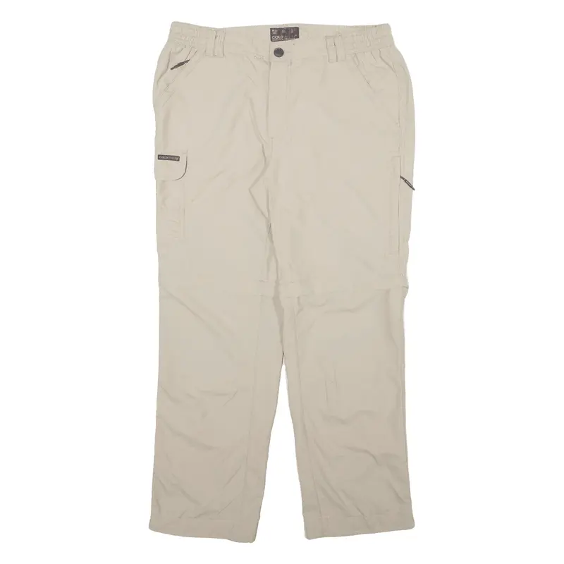 COLD TECH Detachable Legs Mens Trousers Beige Regular Straight W32 L28