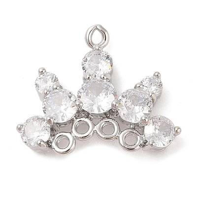 Brass Pave Clear Glass Chandelier Component Links