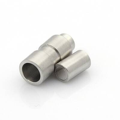 Tarnish Resistant 304 Stainless Steel Matte Surface Magnetic Clasps with Glue-in Ends