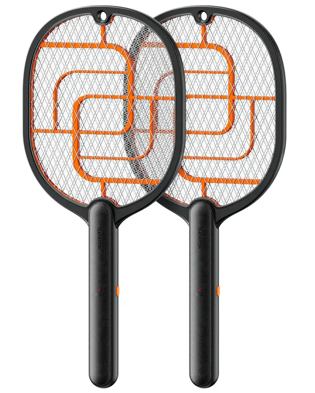 GAIATOP Electric Fly Swatter, 3000V Battery-Powered Handheld Bug Zapper, 3-Layer Safety Grid Mosquito Killer Racket for Home,...