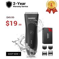 Manspot 4 in 1 Electric Body Hair Shaver - Groin Hair Trimmer, Ball Trimmer for Men with Replaceable Ceramic Blade Heads, USB...