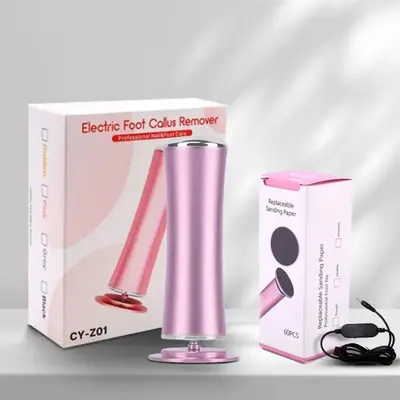 Electric Foot File, Foot Dead Skin Remover With 60pcs Replacement Sandpaper, Callus Remover Tool, Pedicure Tool For Home & T...