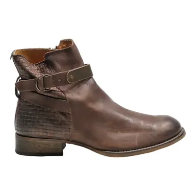 KICKERS Ankle Boots Brown Leather Womens UK 4