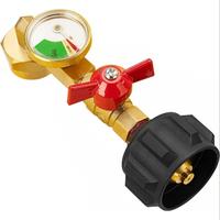 Propane Refill Adapter with Valve & Gauge, Fill 1-Pound Bottles from 20lb Tank, Fits QCC1 / Type1 Propane Tank and 1 lb Thro...