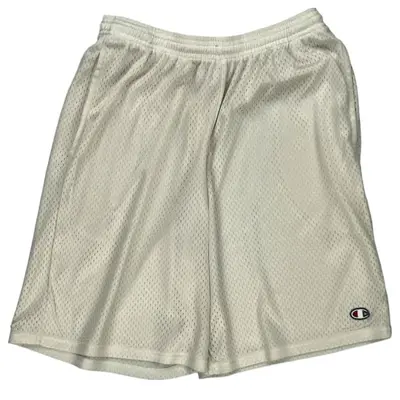 Champion Mesh Sports Shorts - Small - White Polyester