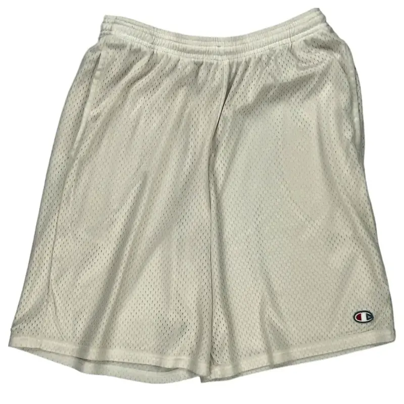 Champion Mesh Sports Shorts - Small - White Polyester