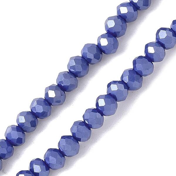 Electroplate Transparent Glass Beads Strands