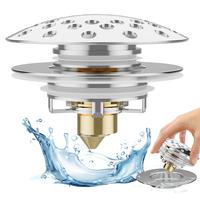 Universal Bathtub Drain Plug & Stopper - Easy Installation, Replaces Bare Drains, Tip-Toe, Lift & Turn,  for 1-3/8 to 2in Bat...