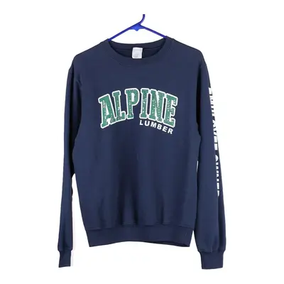 Alpine Lumber Port & Company Sweatshirt - Small Navy Cotton Blend