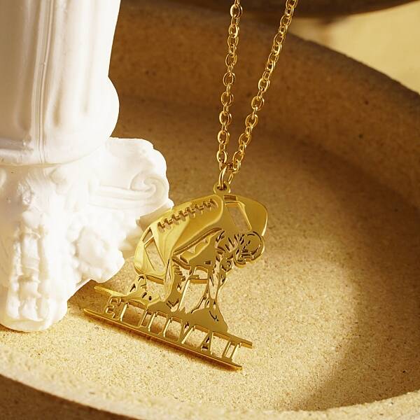 Ice Skating Pendant Necklaces